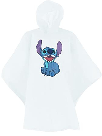 Disney Youth Happy Stitch Rain Poncho Clear