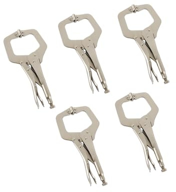 findmall 11 Inch Locking C-Clamp 5Pack Locking Pliers Adjustable