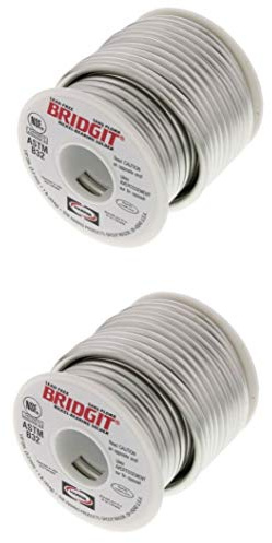 USA Made Lead Free Solder,Safety High Strength Nicke-Bearing Bridgit Solder 1/8 Dia, 16 oz, Silver, Solid Tough Gap Filler Solder Wire for Plumbing HVAC Copper Fittings (Pack of 2)