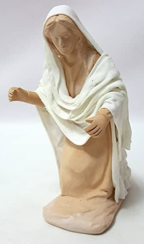 Arte Pesebre Figuras para Pintar Pastora arrodillada Manos Sueltas para Pintar (para Figuras de 14 cm)