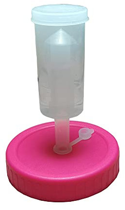 Fermentation Airlock Lid Kit for Wide Mouth Mason Jars Silicone Grommets and Plastic Airlock for Preserving Brewing Making Wine Fermenting Sauerkraut Kimchi (86 mm/3.4 inch Rose red)