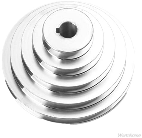 ZIZWAY Lxuan-remskiva Synkroniserad Aluminium A Typ 5 Steg Pagoda Remskiva Hjul Ytterdiameter 150 mm för V-formad tandad rem, Hög precision (Size : 19mm)