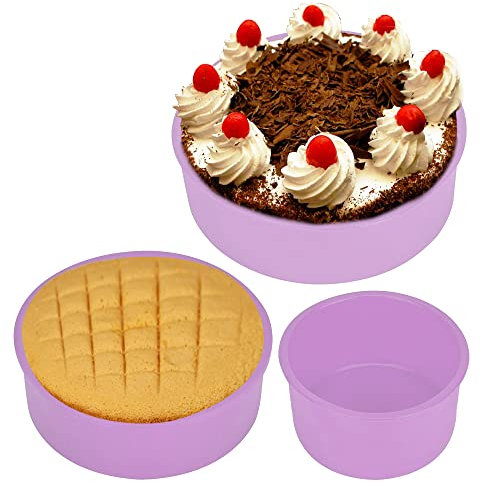Stampo in Silicone per Dolci 3Pcs - Stampi in Silicone - Stampo Silicone Torta - Stampo Torta 20cm - Tortiera in Silicone per Dolci - Stampi Silicone DOLCI - Stampi in SILICONE per Torte -STAMPO Dolci