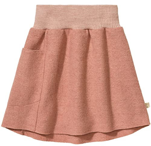 Disana Walk-Rock, Leichter Rock mit elastischem Bund für das ganze Jahr | 100% Bio-Merinowolle GOTS, IVN Best | Baby Kleinkind Kind Mädchen | Made in Germany | Rosé Gr. 98-104