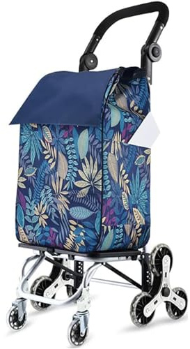 Trolley-Tasche Einkaufswagen Faltbar 8 PU-Räder (360° Schwenkbare Vorderrollen) Abnehmbar Treppensteigen Schwerlast 65Kg Groß 45L Wasserdicht Klappbarer Shopping Trolley,Purpel