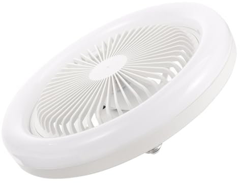 UPKOCH Ventilateur De Plafond Dimmable Avec Lumière Led Lampe De Plafond Silencieuse Télécommande Design Bladeless Pour Chambre Et Salon