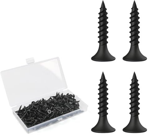 BOUMVID Schnellbauschraube M3.5 x 20 mm, 200 Stück Schnellbauschrauben Schwarz Grobgewinde Holz Trockenbauschrauben, Gipskarton Trockenbau Rigips Schrauben, Gipskartonschraube Rigipsplatten
