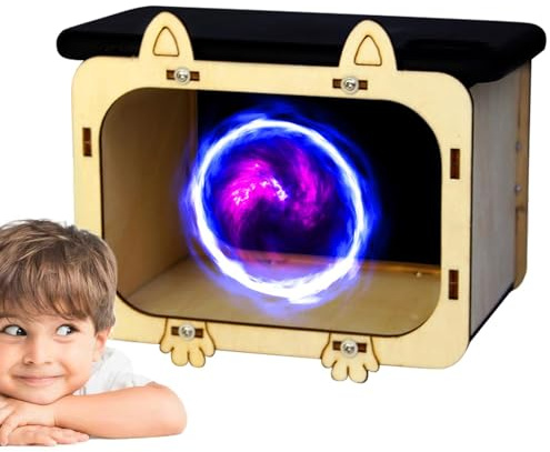 Jinyilwn TV-Kinoprojektor - Heimkino-Projektor, Holographischer Projektor für Smartphone, 3D Display, Holz, Tragbar, A