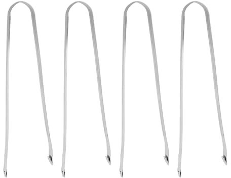 Hominas Pinzas para Parrilla, Juego de 4 Pinzas para barbacoa con Ruedas, Pinzas de Cocina de Acero Inoxidable de 38 cm de Largo para Dar Vuelta a Filetes, Carne y Verduras