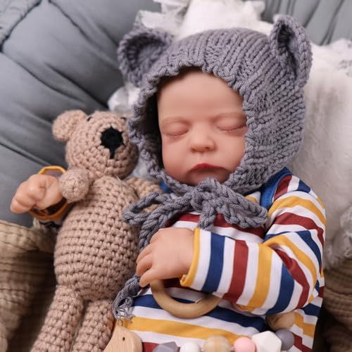 JIZHI Reborn Baby Puppen - 20 Zoll Handgemachte Realistische Puppe Junge Baumwollkörper - Lebensecht Neugeborenen Wie EIN echtes Baby