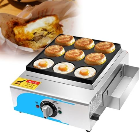 Macchina per hamburger, padella per frittate, macchina per hamburger di carne, macchina per hamburger in acciaio inox per cucinare frittate, pancetta, hamburger, bistecche