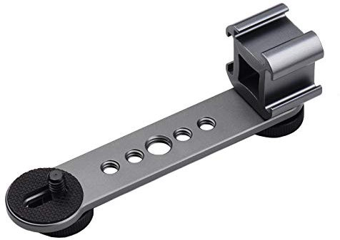 Qukaim Barra di estensione per staffa di montaggio a tripla slitta fredda, filettatura da 1/4 e 3/8, compatibile con stabilizzatore cardanico, treppiede, fotocamera, luce flash