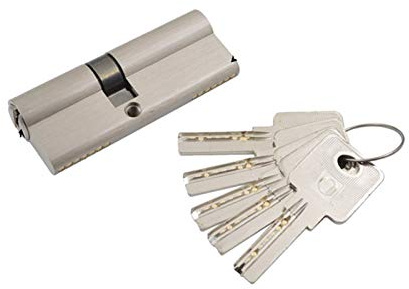 Upvc Door Locks, Barrel Locks with Keys Various Sizes of Door Lock Cylinder Cores 5keys Height 32MM Internal and External Double Unlocking Security Door Interior Door(Length 100mm)