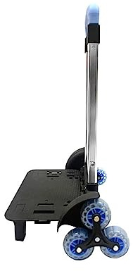 Carro de equipaje con ruedas para 6 unidades, plegable, carrito de mano con ruedas para bolsas escolares, mochila de equipaje