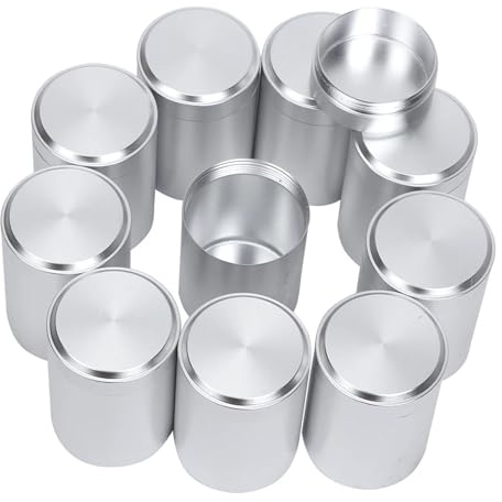 Ljusburkar 10 st bärbara mångsidiga runda minitätning metall te kan vitplåt ljus behållare Candy Jar aromaterapi (färg 5)