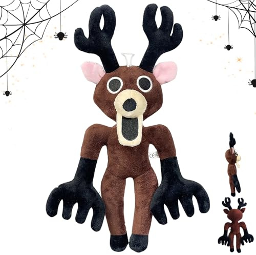 LUKIUP 1 styck 99 nätter i skogen hjort plyschdjur, hjortstående skurk plyschleksak från spelet, mjukt gosedjur för vuxna, halloween och födelsedagar