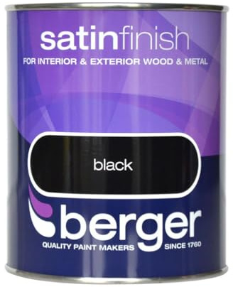 Berger Satin Paint 750ml Black
