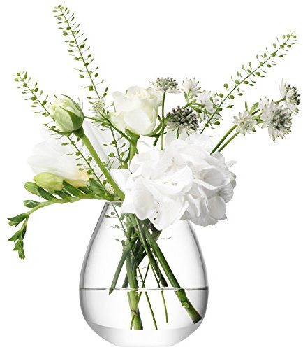 LSA International Flower Mini Table Vase H 9.5 cm Clear| 1 Unit | Mouthblown and Handmade Glass | FW27