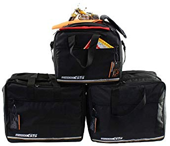 made4bikers komplett set resväskor och toppfodral innerfickor lämpliga för BMW R1200GS-LC (K51) äventyr från 2014 – med aluminiumfodral