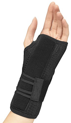 OTC Wrist Brace, Adjustable Thumb Strap Support for Hand Pain Relief, Black (Left Hand), Small