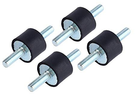 M6 Gummi Puffer Anti-Vibration Stoßdämpfer 4 Stück Isolationsträger 20x15 Keylon Isolator Gummi Vibrationsdämpfung für Luftkompressor mit Schrauben