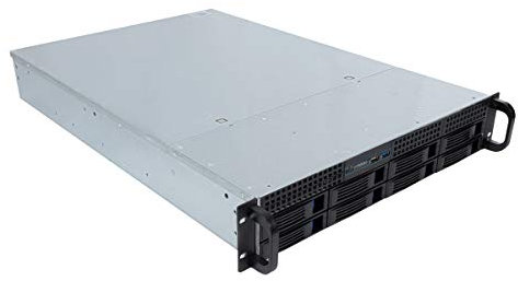 Unykach HSW4208 Hot Swap - Box Rack a caldo - 2U, ATX, 8 alloggiamenti compatibili con dischi da 3,5″ o 2,5, 4 ventole da 80 mm, 1 USB 2.0 e 1 USB 3.0