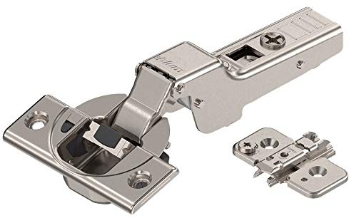 Gedotec Topfscharnier Küchen-Schrank Topfband Mittelanschlag - 71B3650 | Blum Clip Top Blumotion Dämpfung | Tür-Scharnier Topf-Ø 35 mm zum Schrauben | 1 Stück - Möbel-Scharnier 110° mit Montageplatte