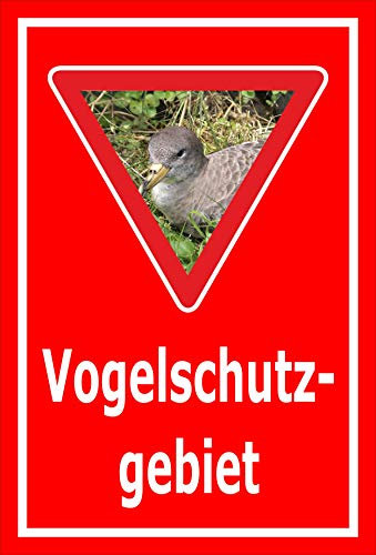 Melis-Folienwerkstatt Schild Vogelschutzgebiet - 30x20cm - 3mm Aluverbund – 20 VAR S00359-201-D