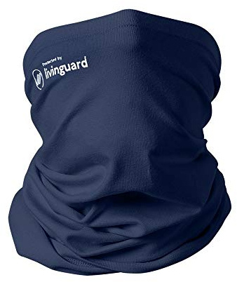 Livinguard TUBE MASK LITE |Schlauchschal Winter Halstuch für Laufen Radsport Herren Damen Multifunktionstuch Halswärmer Warm Fleece Winddicht Ski Nackenwärmer Fussball Schwarz|Light Blue, Men