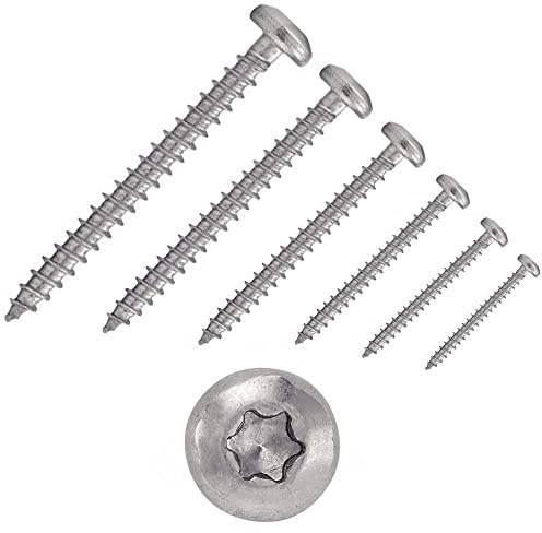 50 X Rundkopf Spanplattenschrauben mit verstärktem Kopf 4.5 x 55
