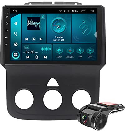 DVR+932GB Android 11 Autoradio DAB+CarPlay Navi GPS Für Dodge RAM 1500 2500 3500 2014-2018 9 Zoll HD Touchscreen Autoradio Bluetooth DAB+Radio WiFi, Mirrorlink, FM RDS Radio+Lenkradkontrolle DSP USB