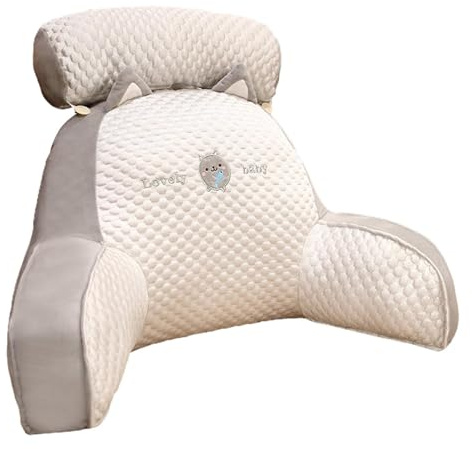 Moonyan Lecture avec Accoudoirs - Lecture avec Traversin Amovible - Repose-Dos 2 en 1 pour S'asseoir dans Le Lit | Confort Et Ergonomie Coussin Cale Dos Canapé