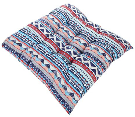 Quadratisches Sitzkissen Boho Ethnischer Stil aus Polyester und Baumwolle