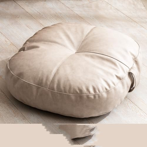 MASONK Dual Pu Leder wasserdichte Bodenkissen Quadratisches Komfort Tatami Bodenkissen Premium EPP Partikel Sitzkissen für den Innenbereich