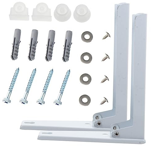 Alipis Microondas Estante De Pared Soporte Ranuras De Fijación Fácil Instalacion