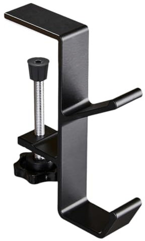 NJCXOLA Support pour casque, support de casque, support casque bureau, support de bureau, support pour casque de jeu, support pour clés, poches (crochet double couche)