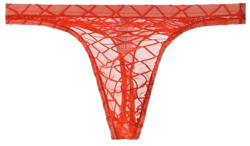TNNRAO Herren Strings Tanga Höschen ultradünnes Mesh Transparent Tanga sexy weich Atmungsaktiv dünner Beutel Männer Höschen String