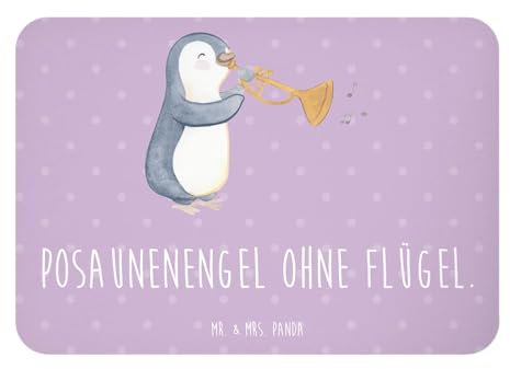 Mr. & Mrs. Panda Kühlschrankmagnet Engel Posaune - Geschenk, Magnet, whiteboardmagnet, zettelhalter, Instrument Lernen, Musiker, Orchester, Notizhalter, Musikerwitz, Schiebemechanismus, Musikerspruch