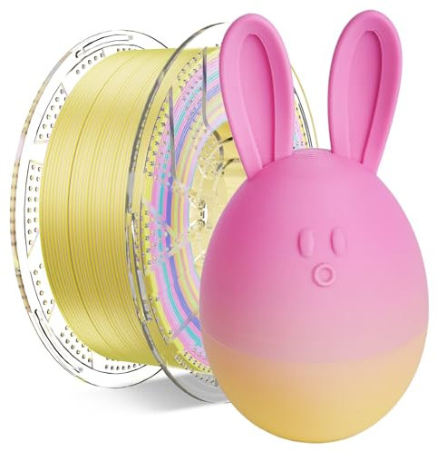 Conjure Matte Rainbow PLA 3D Drucker Filament, Grün Rosa Gelb Himmelblau 1.75mm Weihnachten Matte Rainbow 3D Druck Filament 1KG/2.2lb