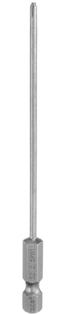 QUARKZMAN #1 Embout de Tournevis Cruciforme Phillips Ph1 Tige Hexagonale de 1/4 4,33 (110 mm) de Long Acier S2 Magnétique pour Perceuse À Tête Cruciforme 0,098 (2,5 mm) de Diamètre