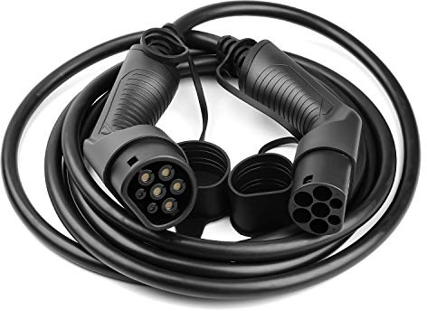 LEFANEV 5M Câble de Charge [Type 2 à Type 2], Type2 11kW Câble Recharge Voiture électrique [100% Cuivre ], 16A Triphasé Câble Recharge pour Chargeur EV(16A / 11kW / Triphasé / 5 mètres)