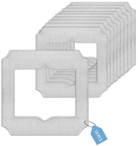Tnhsvp 10 Piezas para Ecovacs Winbot Mini Paño de Limpieza, para Ecovacs Winbot Mini Robots Limpiacristales Almohadillas de Limpieza, W-CC02-0012 Limpieza Accesorios de Repuesto, para Limpio Ventana