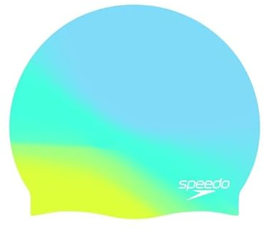 Speedo Kids Unisex Junior Multi Silicone Swim Caps, Blue, One Size