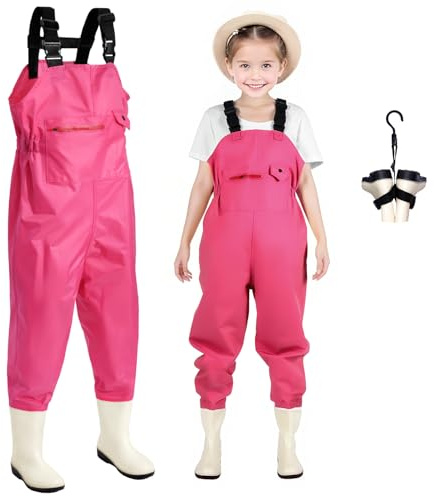 Ghosthorn Chest Waders for Kids Youth Fishing Waders Waterproof Hunting Waders with Boots Nylon Waders for Toddler Children