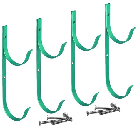 Generico Crochets de clôture de piscine - Support d'outils pour piscine | Organisateur mural résistant | Accrocher les outils extérieurs, porte-brosses de nettoyage, crochet pour bord de