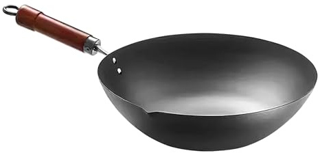 Stekpanna, japansk järnpanna, köksredskap för naturlig matlagning, mångsidig spis och induktionskompatibel, robust material camping restauranger användning, 50 x 30 cm x 14 cm