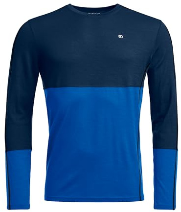 ORTOVOX Herren 185 Rock'n'Wool Longsleeve, deep Ocean, L
