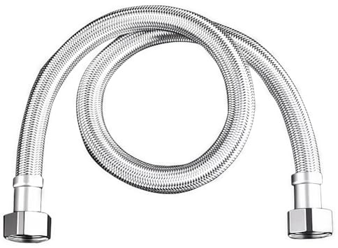 Tuyau Flexible Robinet Cuisine avec 1/2 ou 3/4‘ Femelle Connecteurs, 304 Tressé en Acier Inoxydable Tuyau Blindé pour Cuisine Salle de Bain (20cm,3/4'')