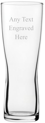 1stclassgifts [Custom] Personalised Engraved Aspen Fully Toughened Half Pint Beer Glass 10oz (28cl) Birthday Wedding Anniversary Christmas Retirement