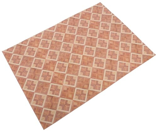 LALADEFIEE Pavimenti per Case delle Bambole in Materiale PU Leggero Accessori per Mini Case Piastrelle Finte Decorative Pavimento per Miniatura Fai da Te per Arredamento Scenico